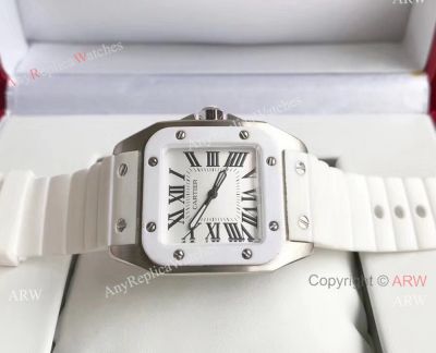 Replica Cartier Santos 100th Anniversary White & Steel Case Lover Watches
